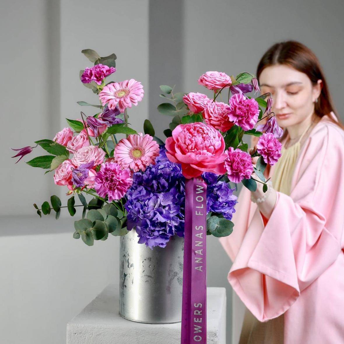 Композиция в банке Летний сад (в двух размерах)