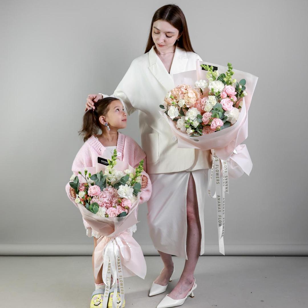 Сет семейный ЦВЕТОЧНОЕ ОБЛАКО для жены и дочки