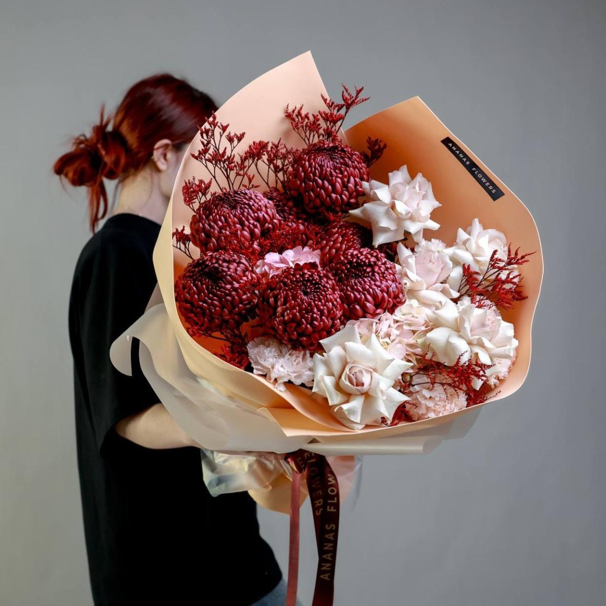 Авторский букет Красное полусладкое