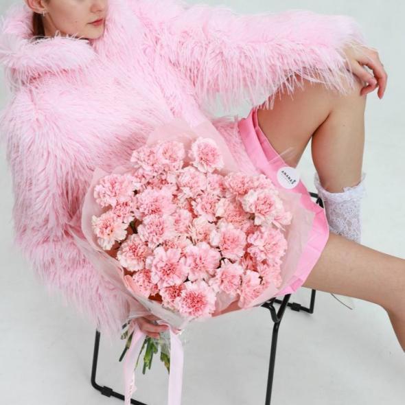 Букет из розовых диантусов Нежность