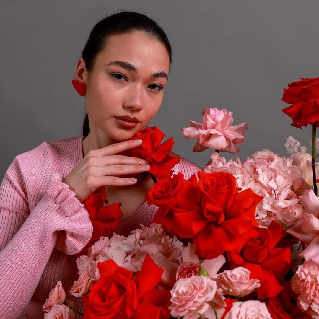 Композиция в корзине Код любви