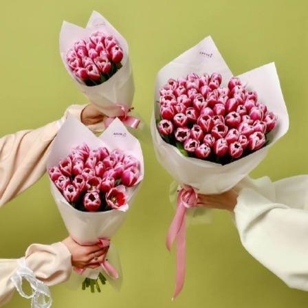 Букет из нежно-фиолетовых тюльпанов (в трех размерах) Букет из нежно-фиолетовых тюльпанов (в трех размерах)