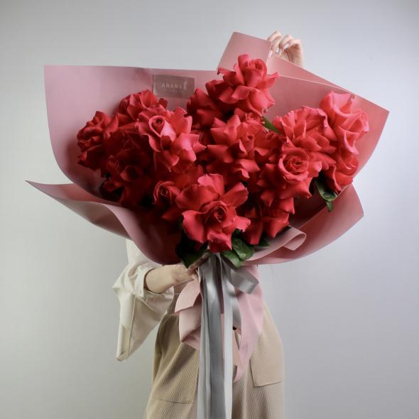 Букет из ярко-розовых роз Pink Floyd Букет из ярко-розовых роз Pink Floyd