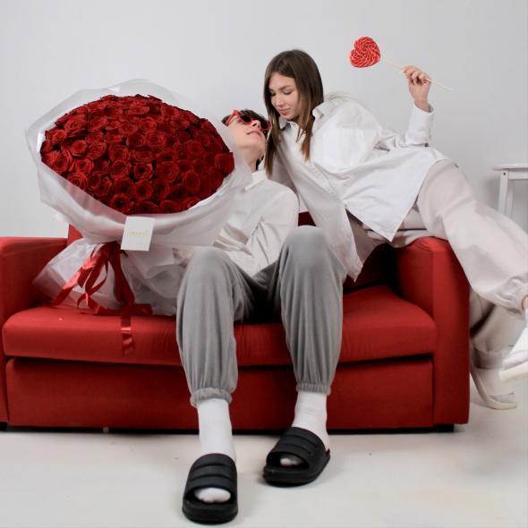 Букет 101 роза любви Букет 101 роза любви