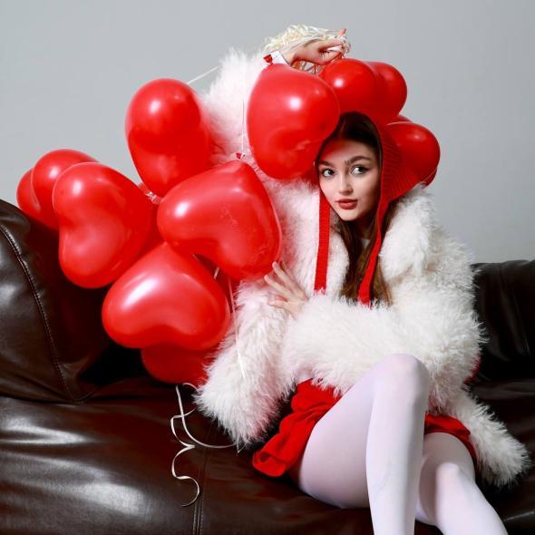 Сет из шаров-сердец 23 шт с гелием Сет из шаров-сердец 23 шт с гелием