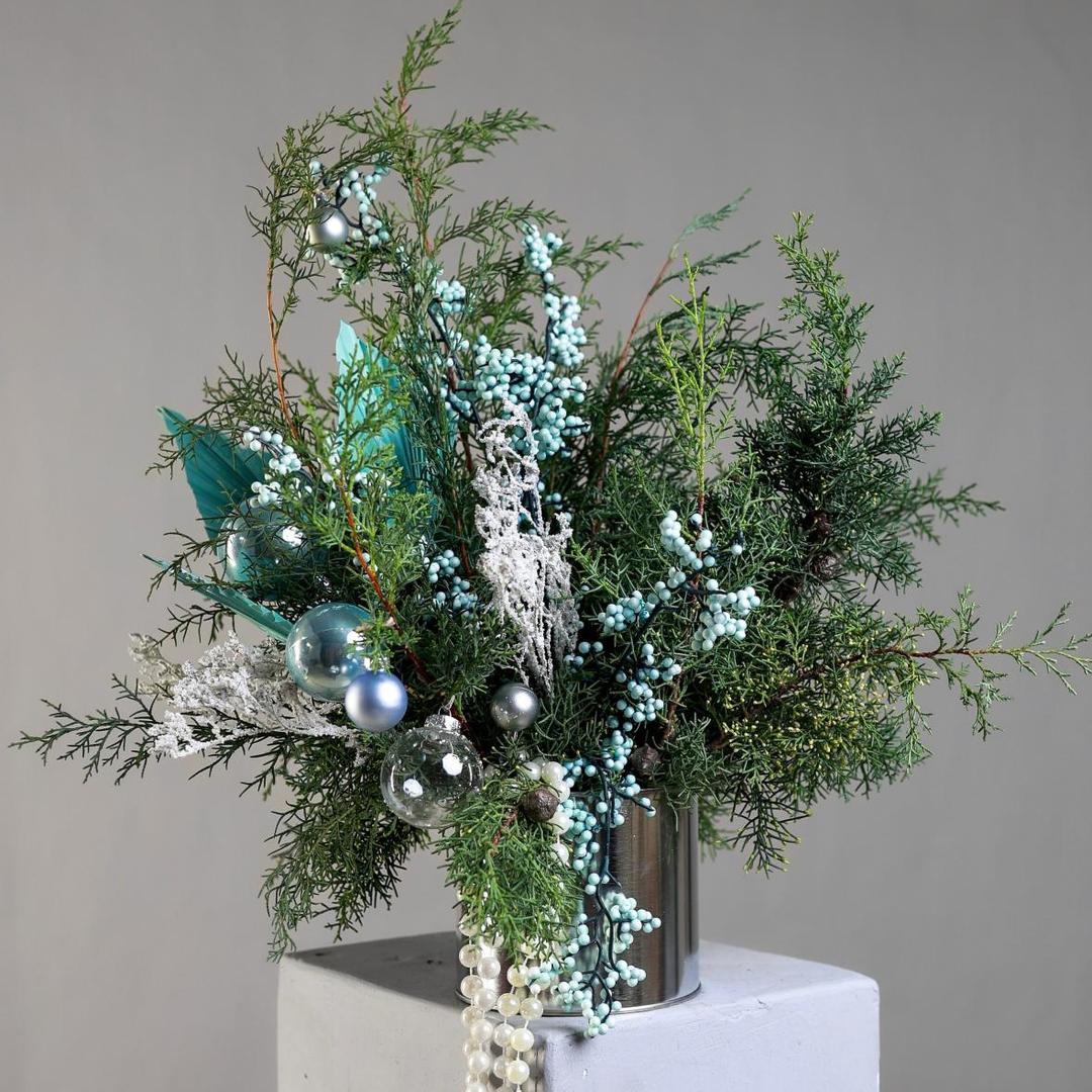 Зимняя композиция в банке Иней (в двух размерах)