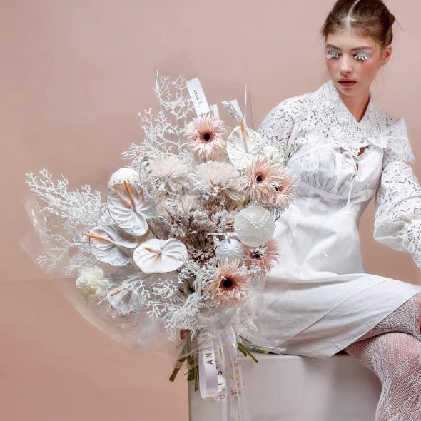 Букет Сердце покрытое инеем