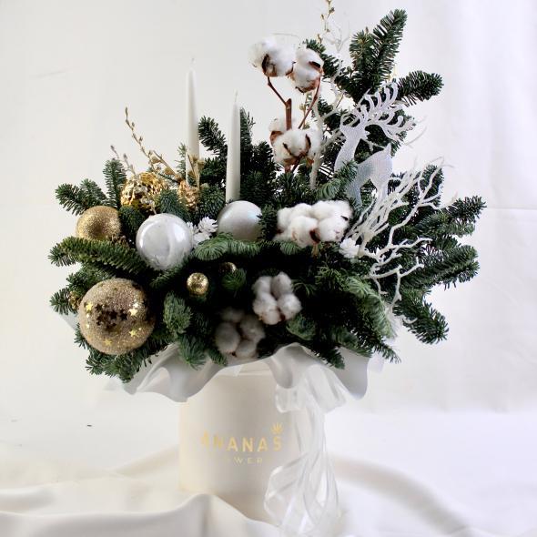 Новогодняя композиция в коробке Новогодняя композиция в коробке