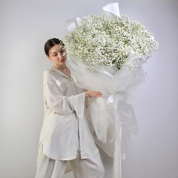Букет гигант из белой гипсофилы Букет гигант из белой гипсофилы