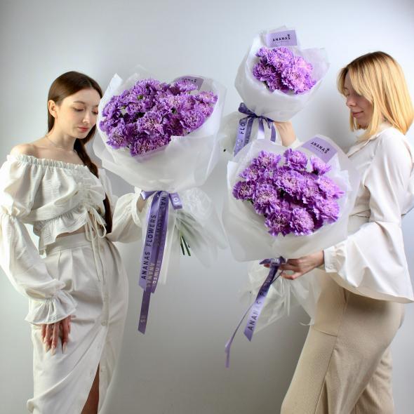 Монобукет из диантусов Moon Aqua Монобукет из диантусов Moon Aqua