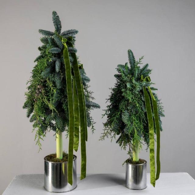 Новогодняя елка в банке в зеленом оттенке (в двух размерах) Новогодняя елка в банке в зеленом оттенке (в двух размерах)